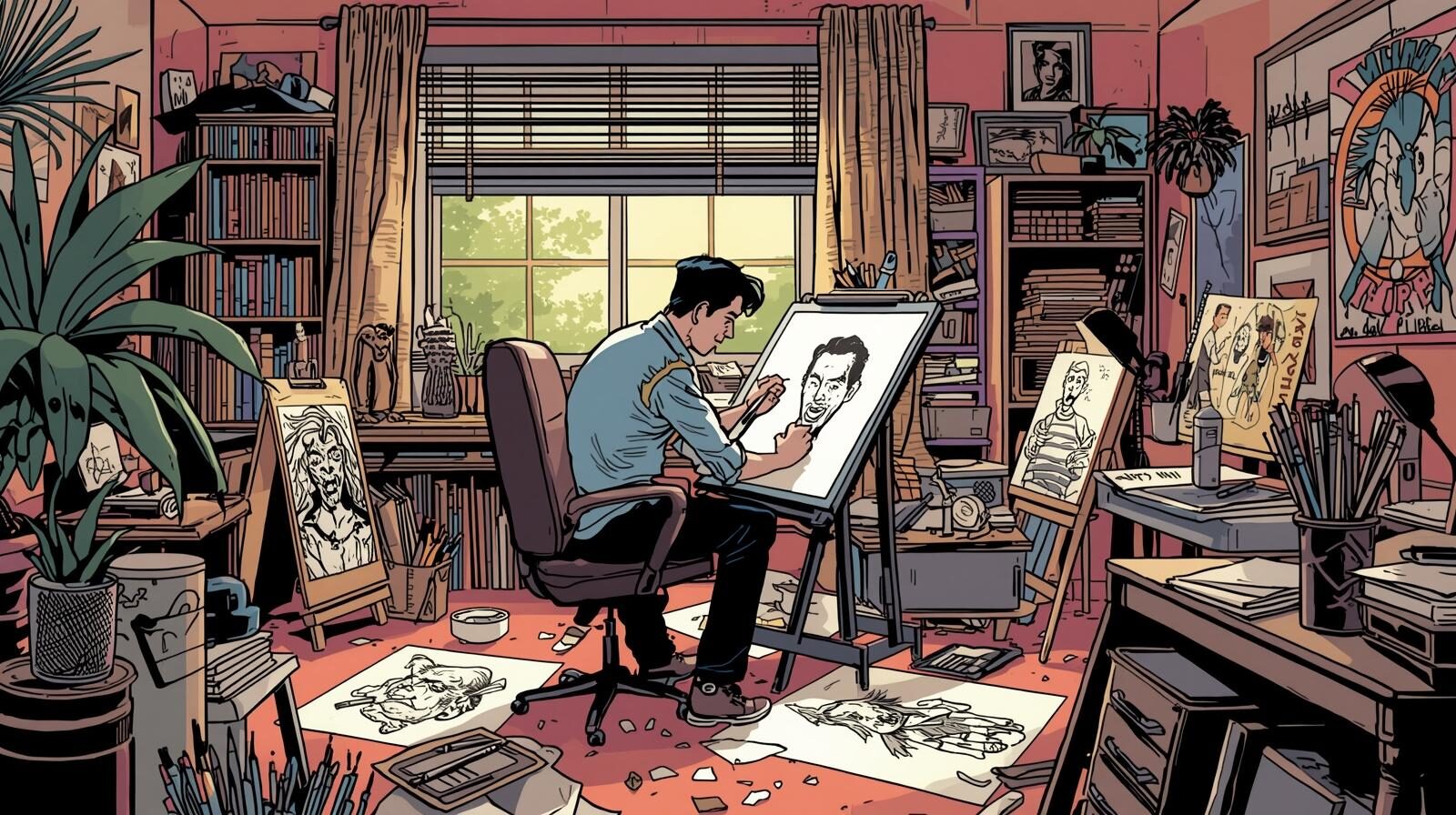 رسام الكاريكاتير رسام الكاريكاتير