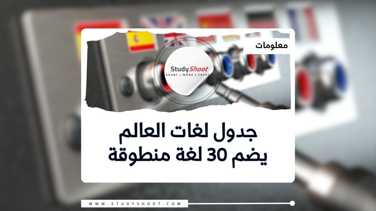 جدول لغات العالم يضم 30 لغة منطوقة