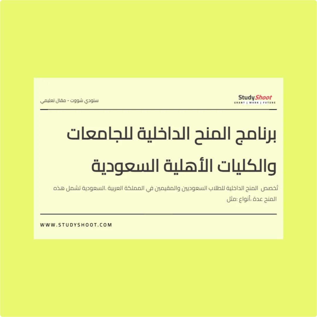 برنامج المنح الداخلية للجامعات والكليات الأهلية السعودية