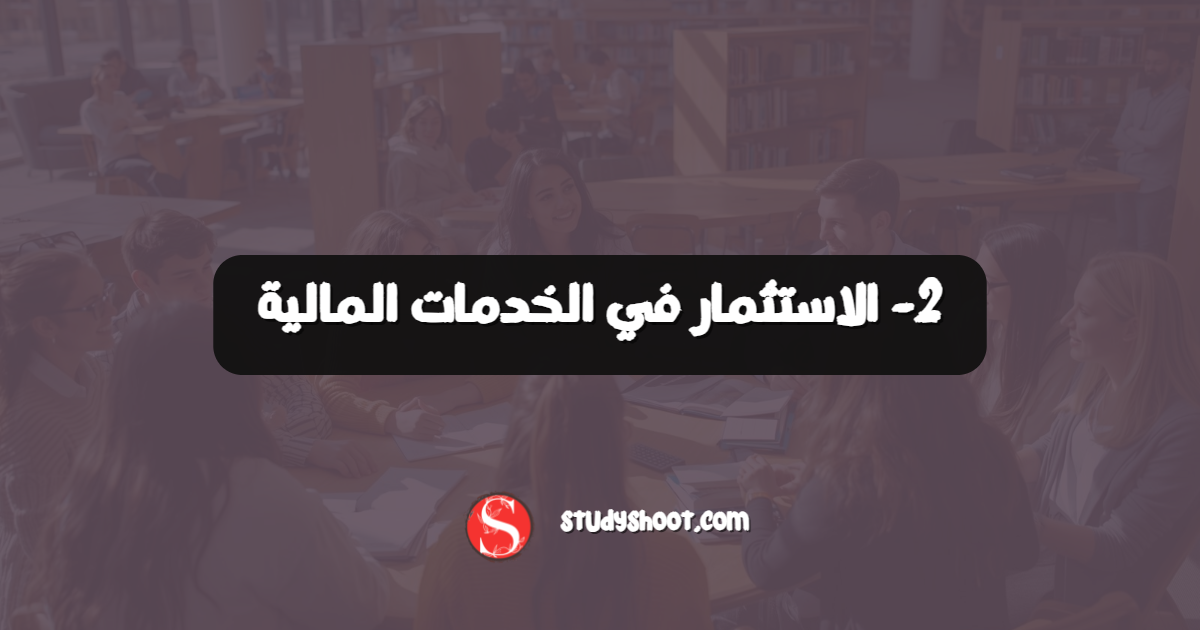 2- الاستثمار في الخدمات المالية