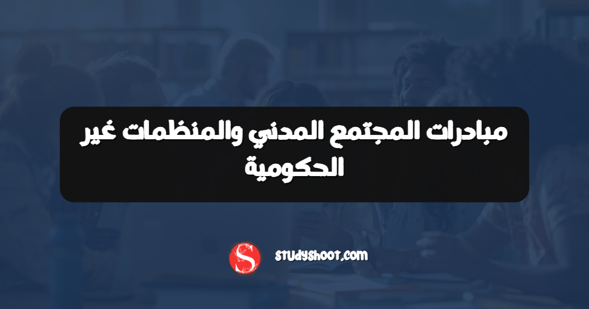 مبادرات المجتمع المدني والمنظمات غير الحكومية
