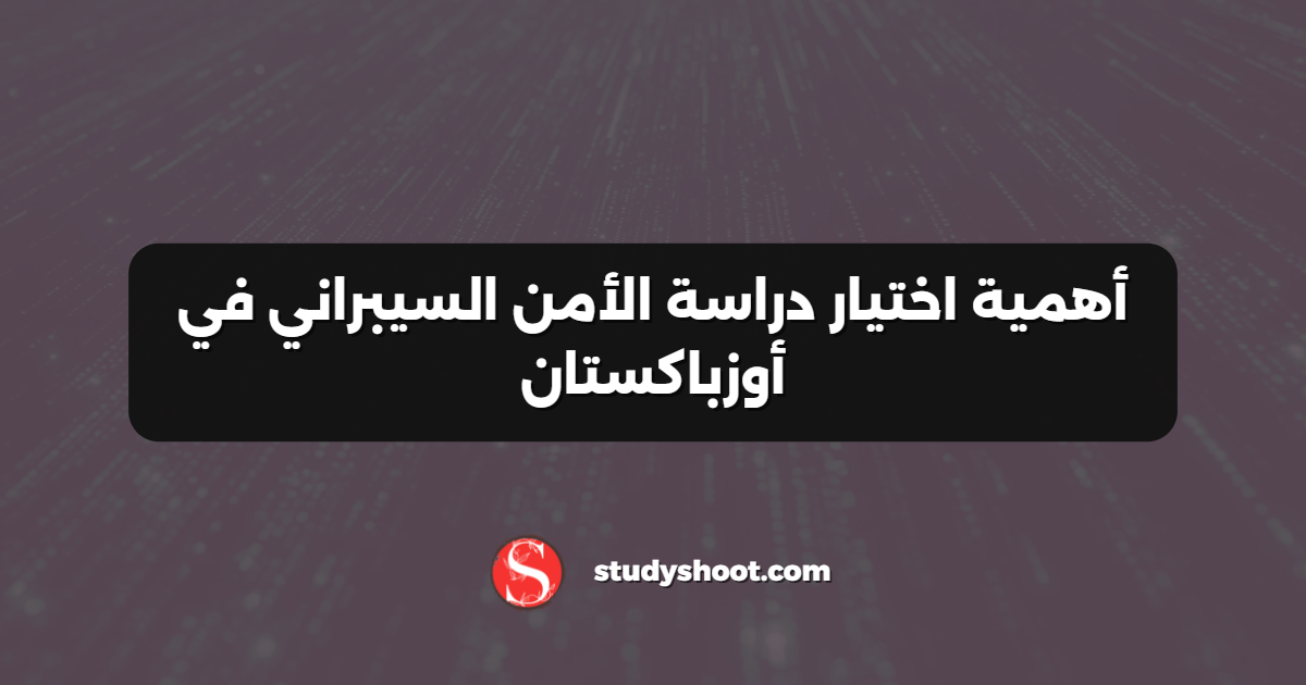 أهمية اختيار دراسة الأمن السيبراني في أوزباكستان