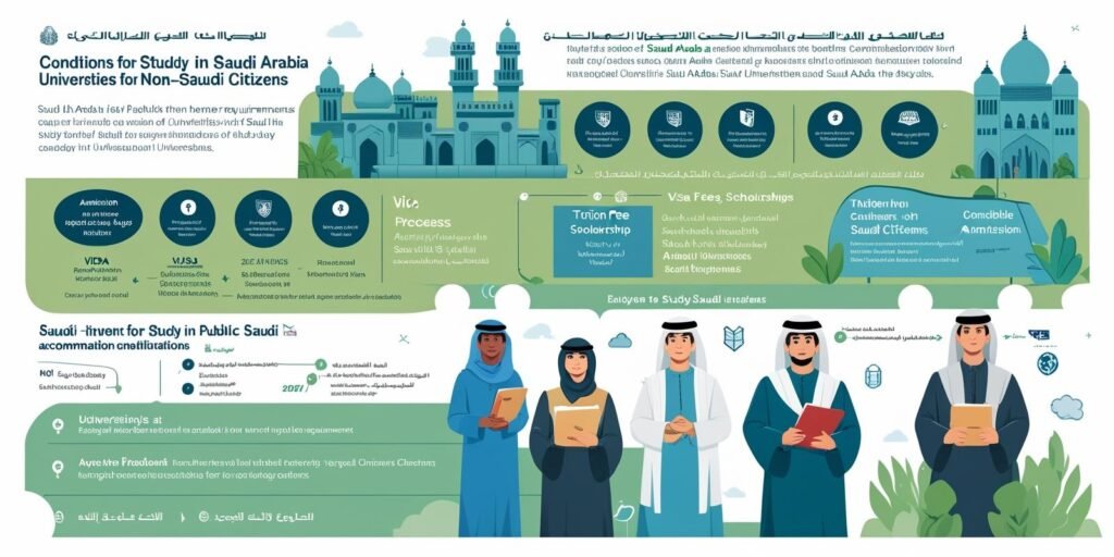 شروط الدراسة في السعودية لغير السعوديين بالجامعات الحكومية