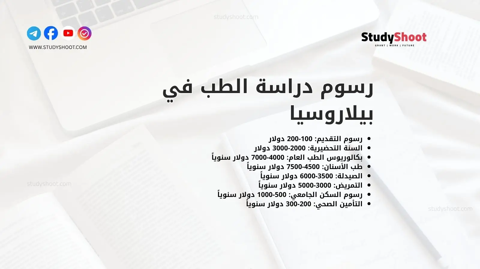 رسوم دراسة الطب في بيلاروسيا