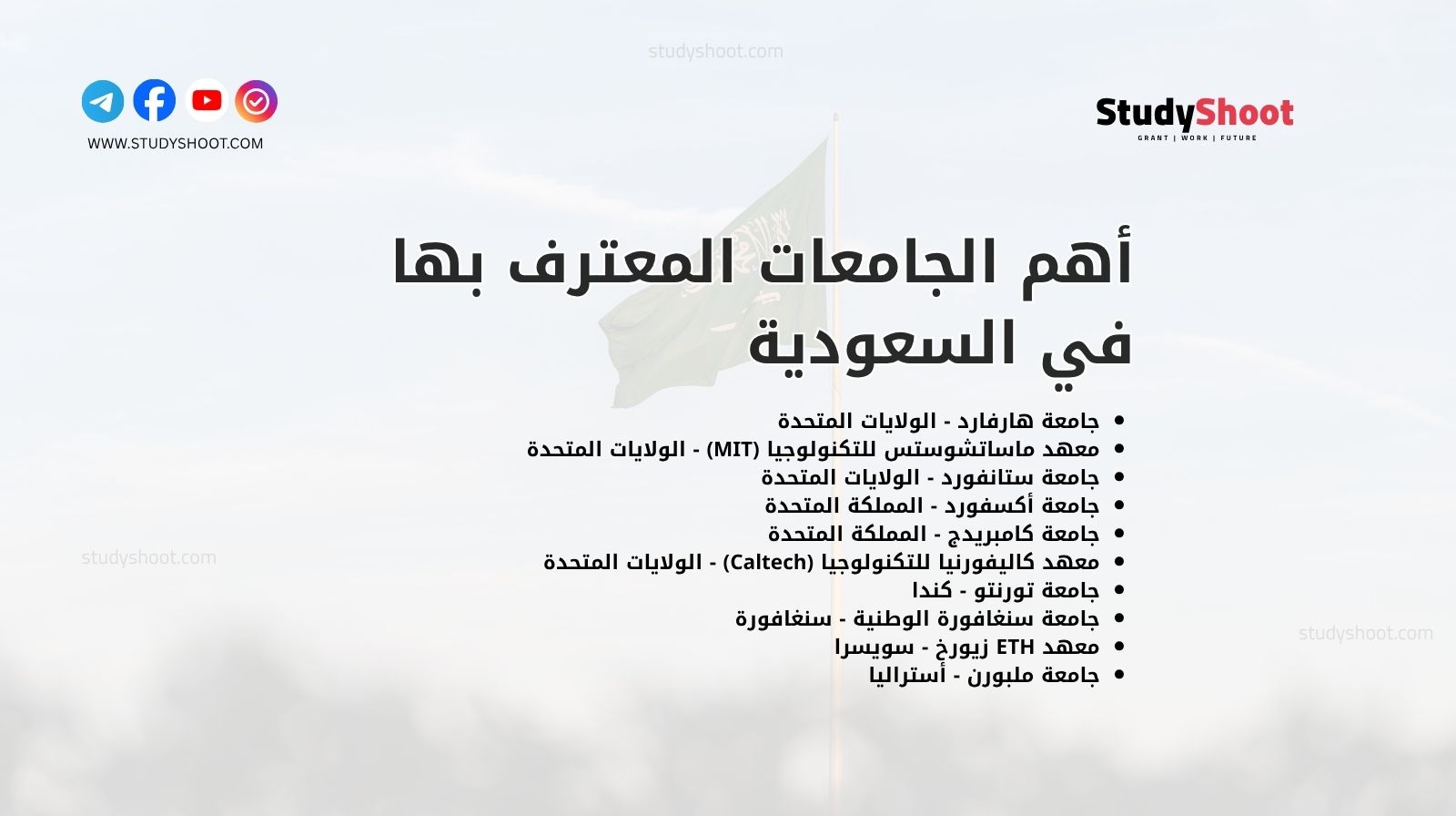 أهم الجامعات المعترف بها في السعودية