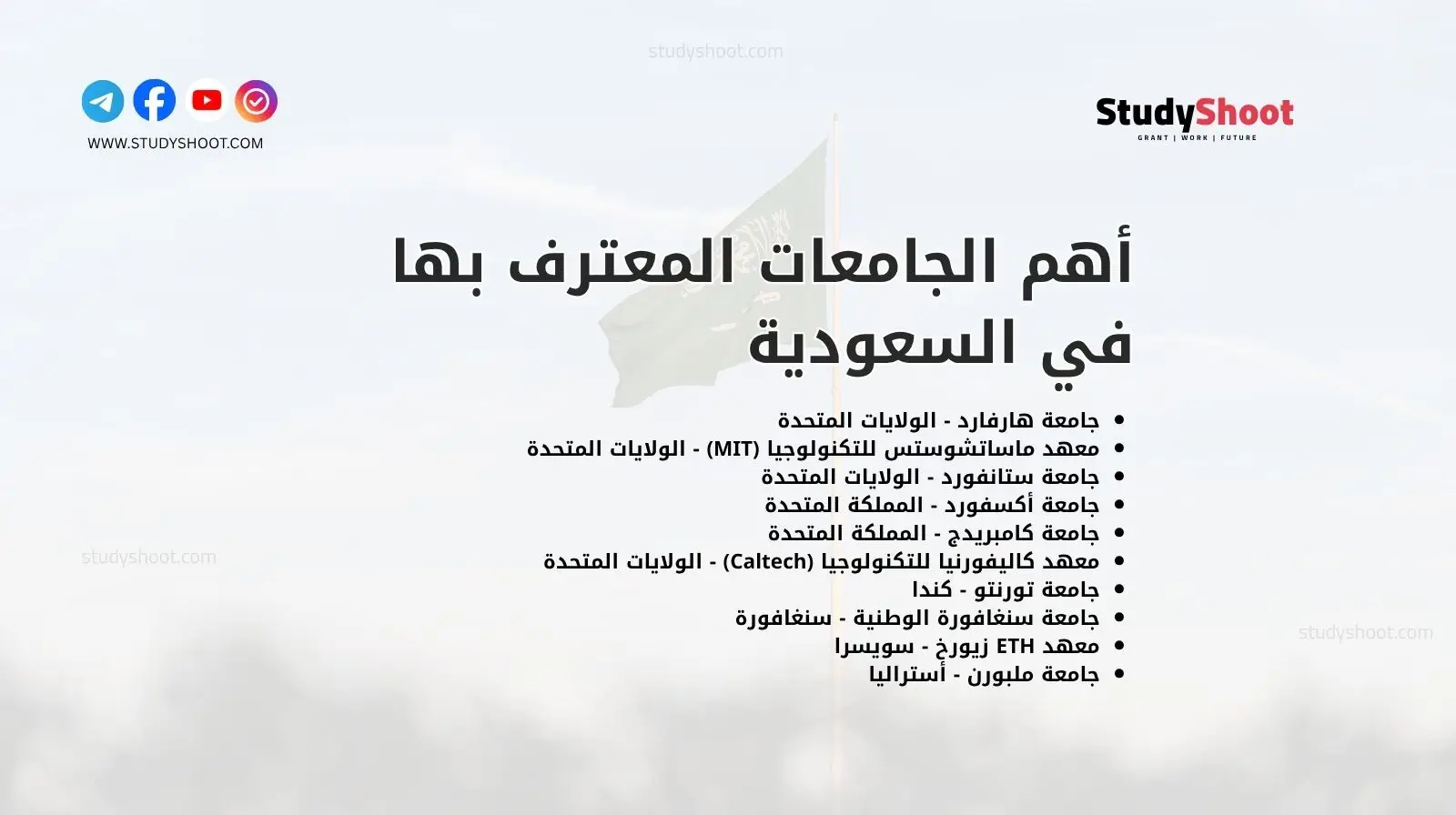 أهم الجامعات المعترف بها في السعودية