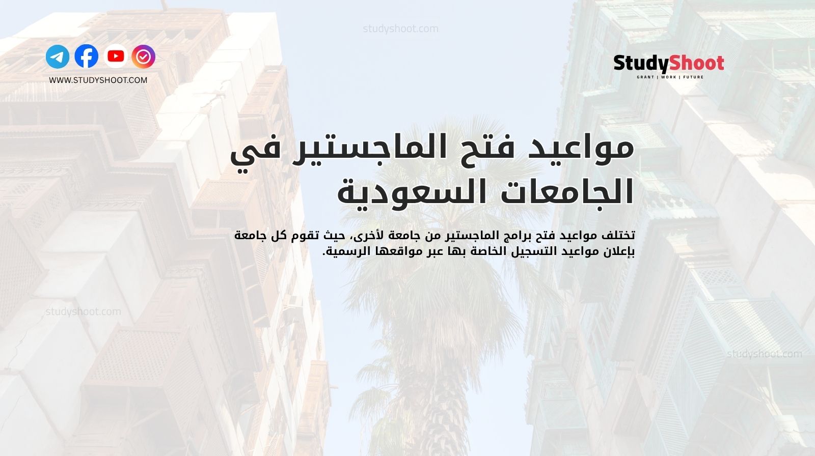 مواعيد فتح الماجستير في الجامعات السعودية