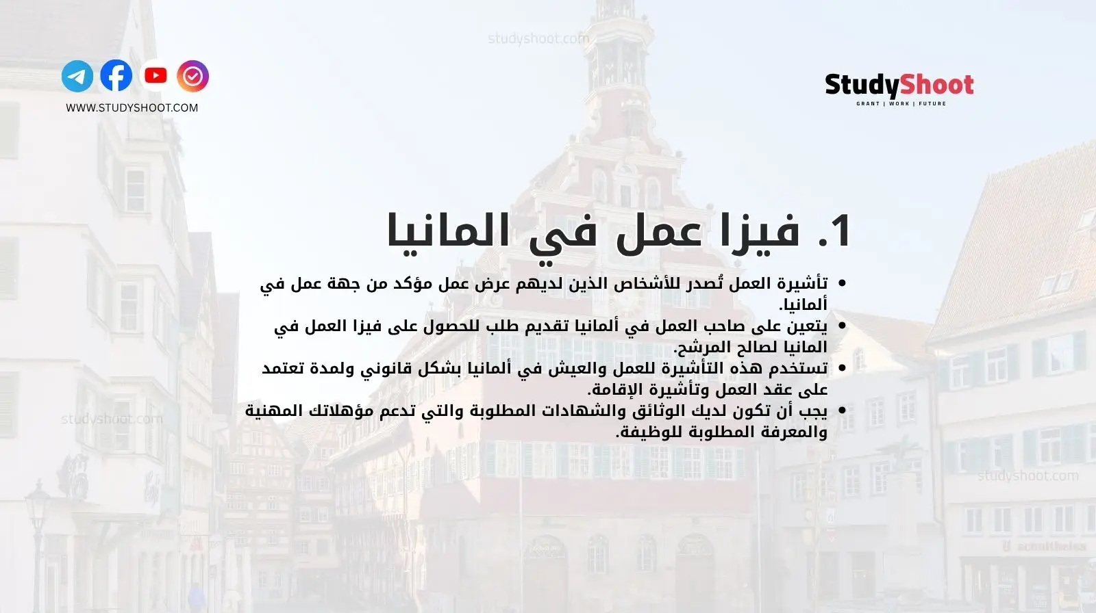 1. فيزا عمل في المانيا