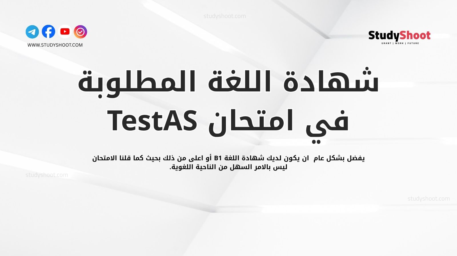 اللغة المطلوبة لتقديم امتحان TestAS