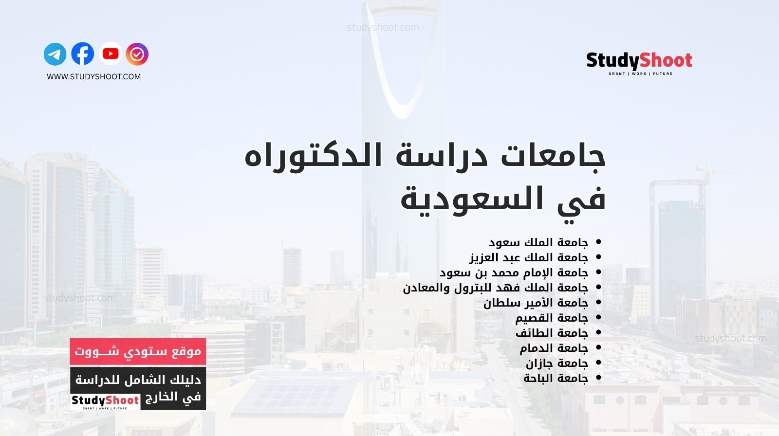 جامعات دراسة الدكتوراه في السعودية