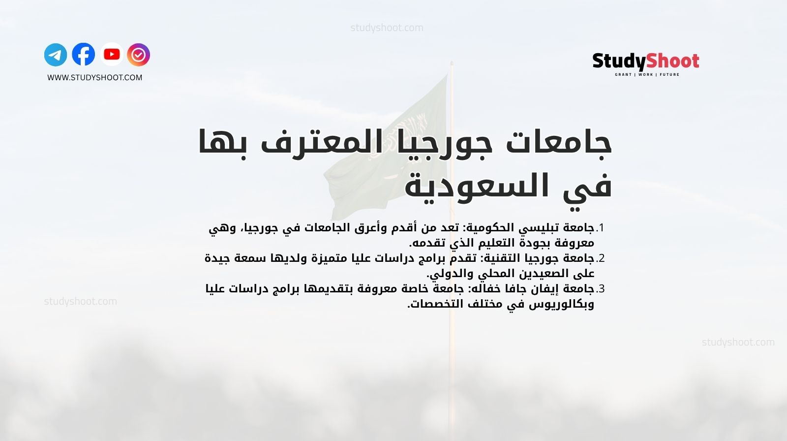 جامعات جورجيا المعترف بها في السعودية