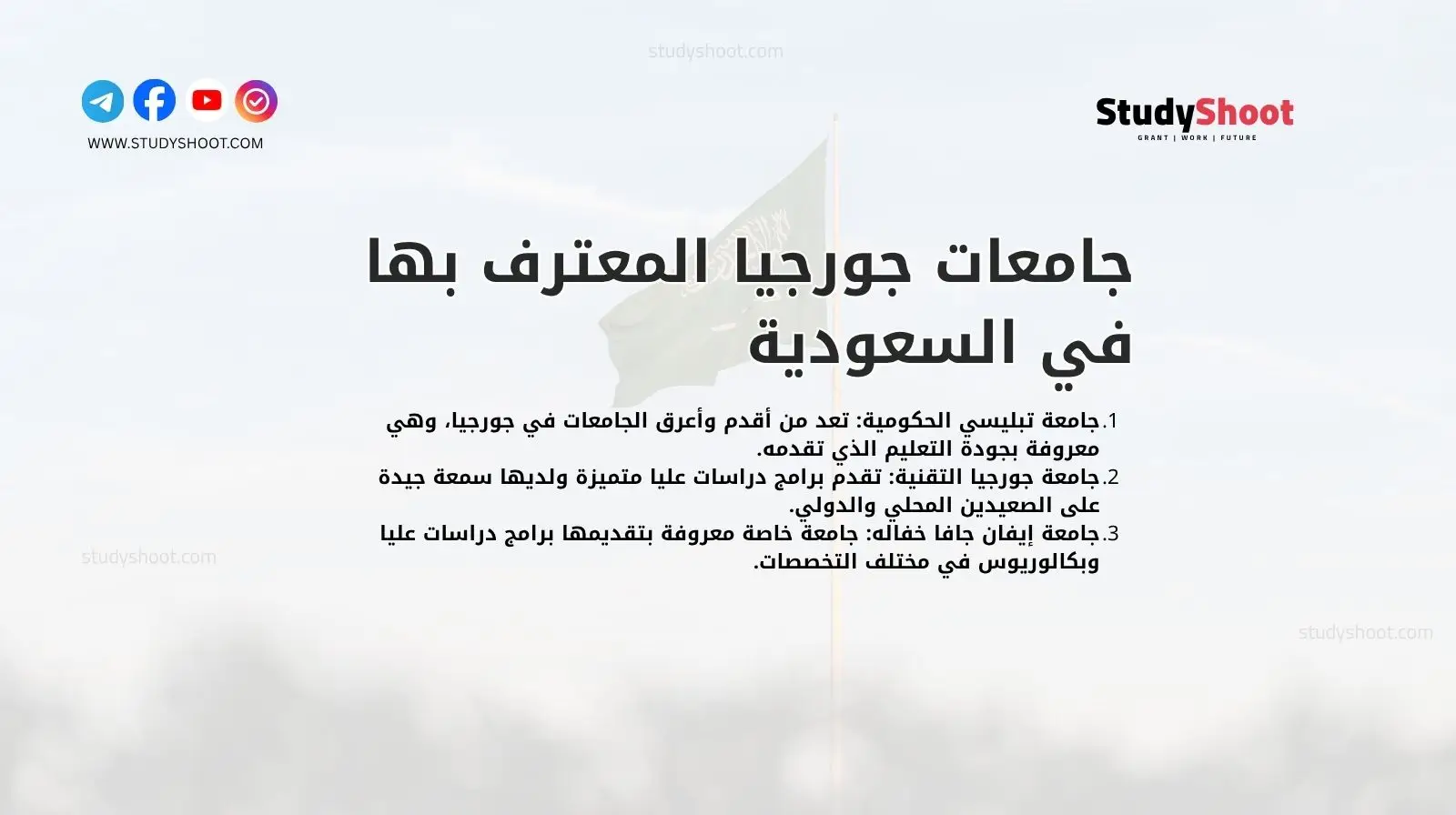 جامعات جورجيا المعترف بها في السعودية