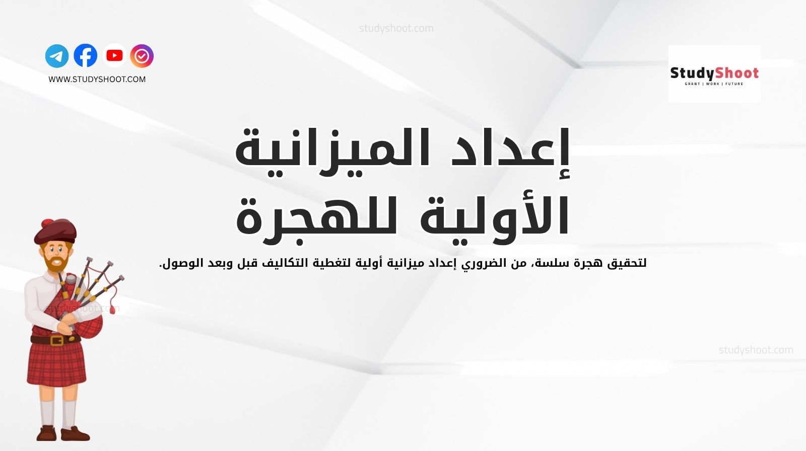 إعداد الميزانية الأولية للهجرة