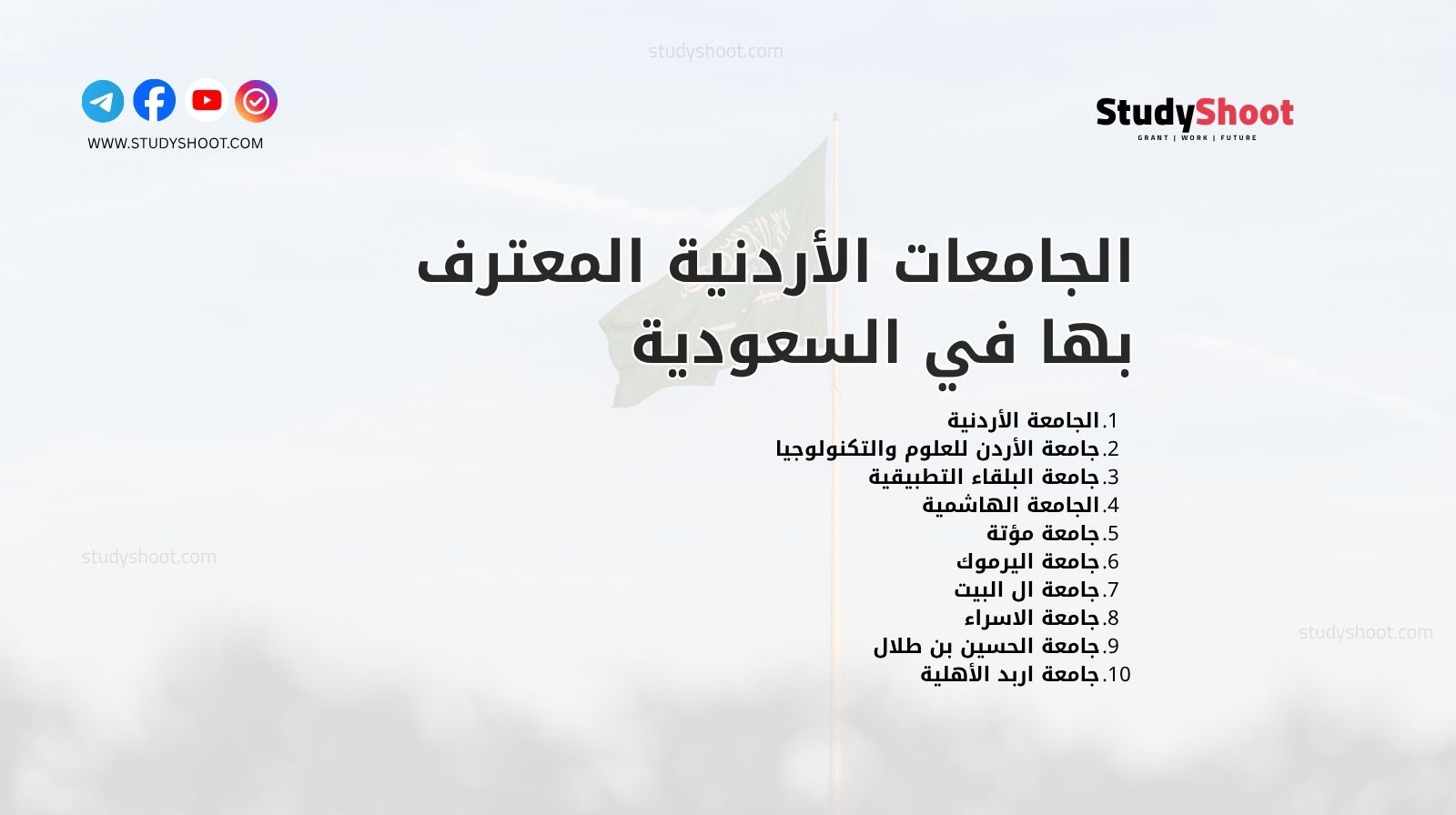 الجامعات الأردنية المعترف بها في السعودية