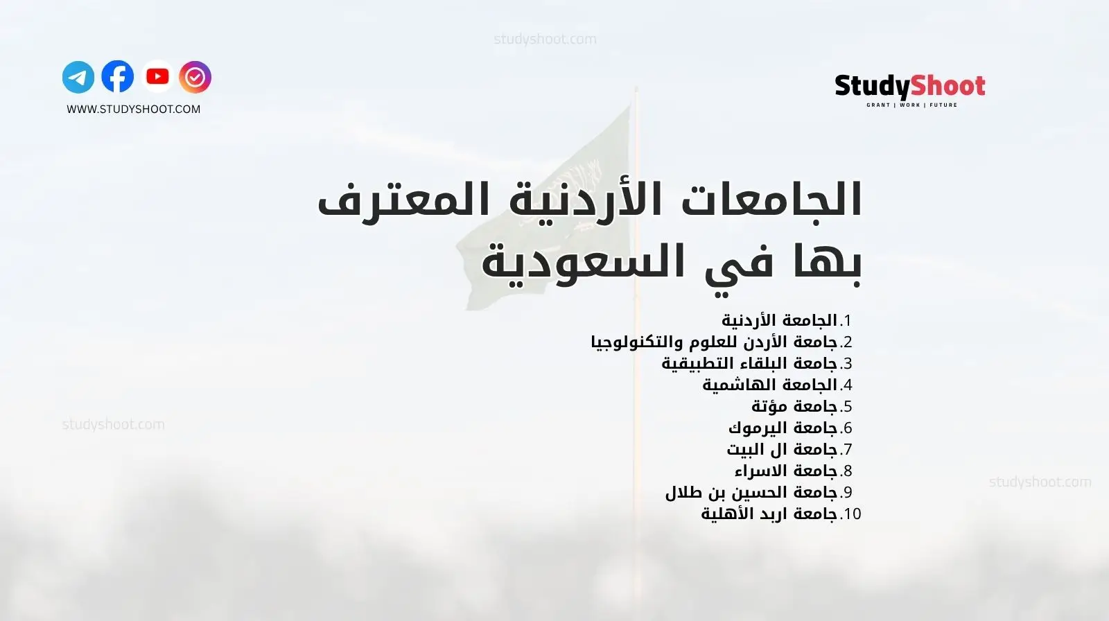 الجامعات الأردنية المعترف بها في السعودية