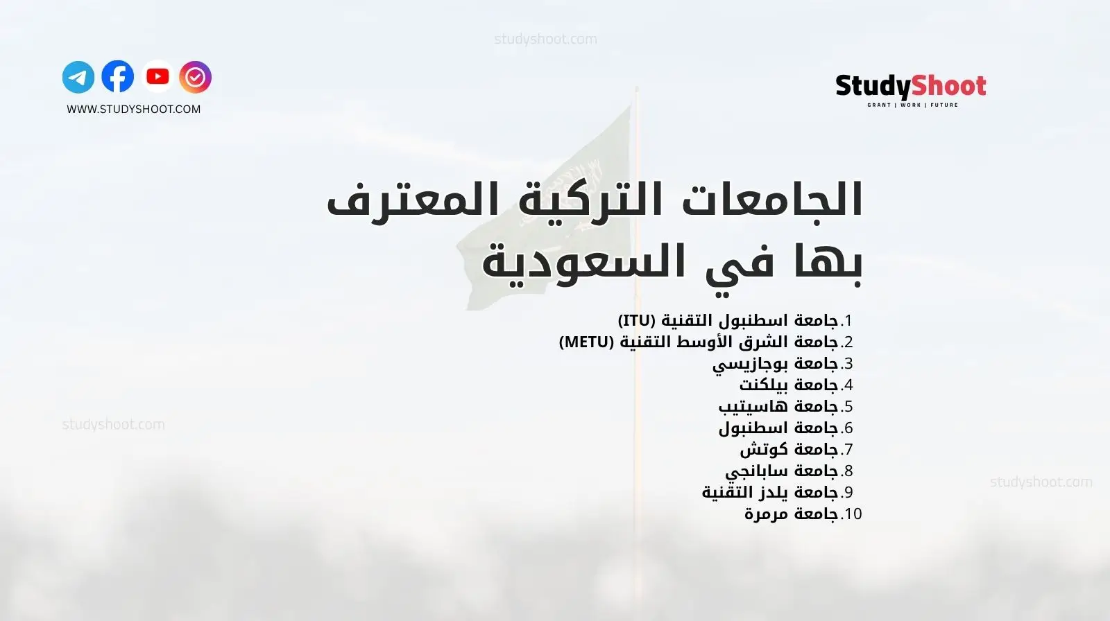 الجامعات التركية المعترف بها في السعودية