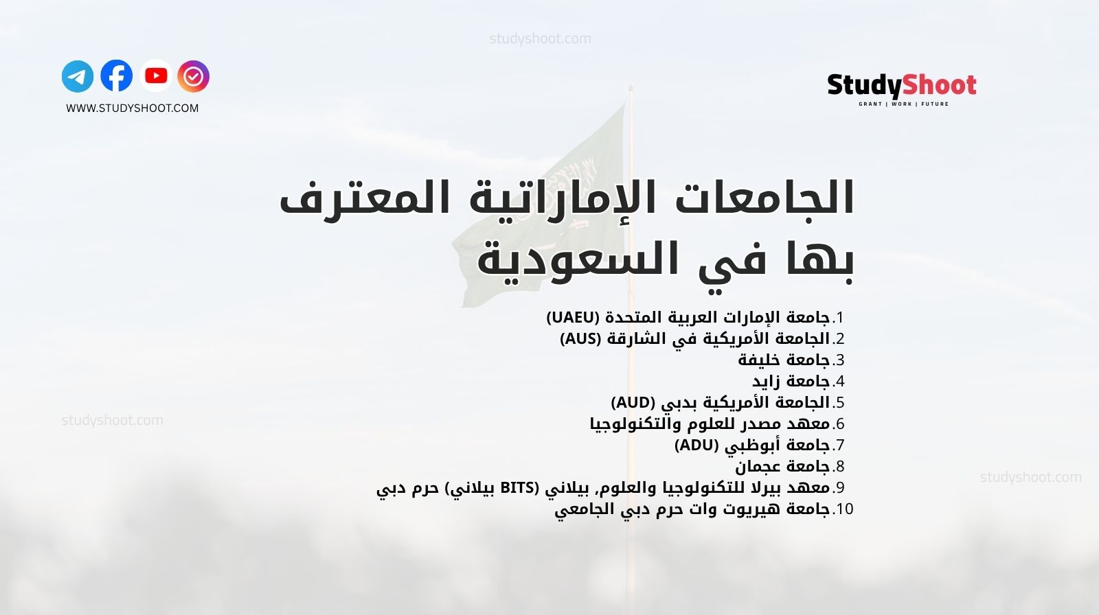 الجامعات الإماراتية المعترف بها في السعودية