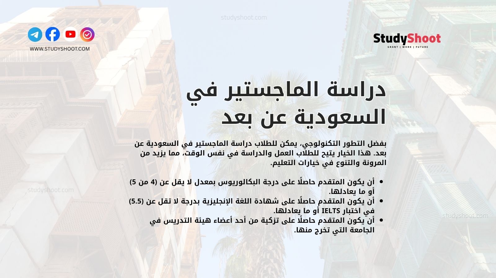 دراسة الماجستير في السعودية عن بعد