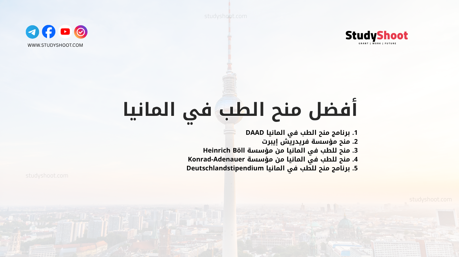 أفضل منح الطب في المانيا