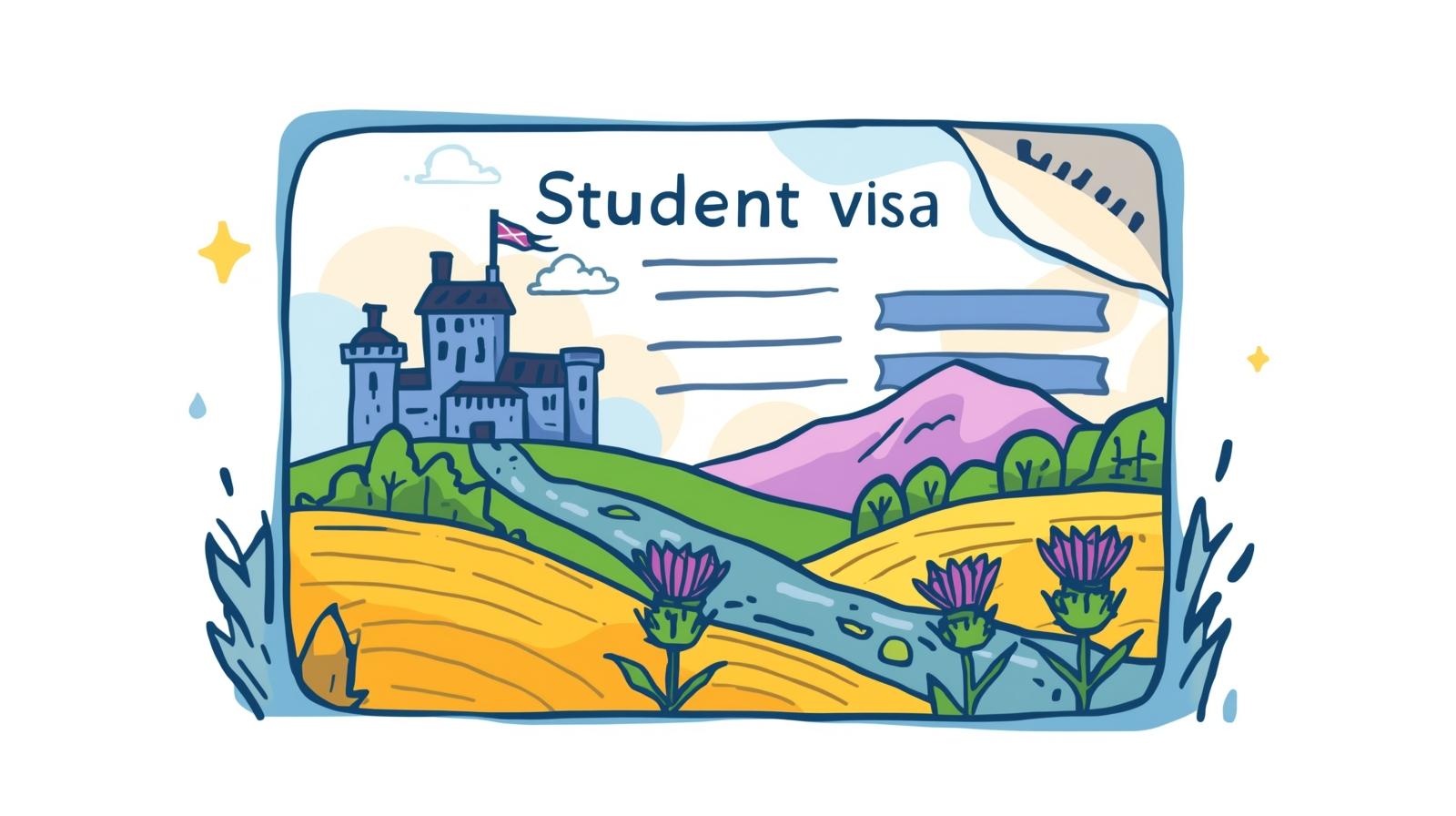 رسوم وتكاليف فيزا الطالب في اسكتلندا