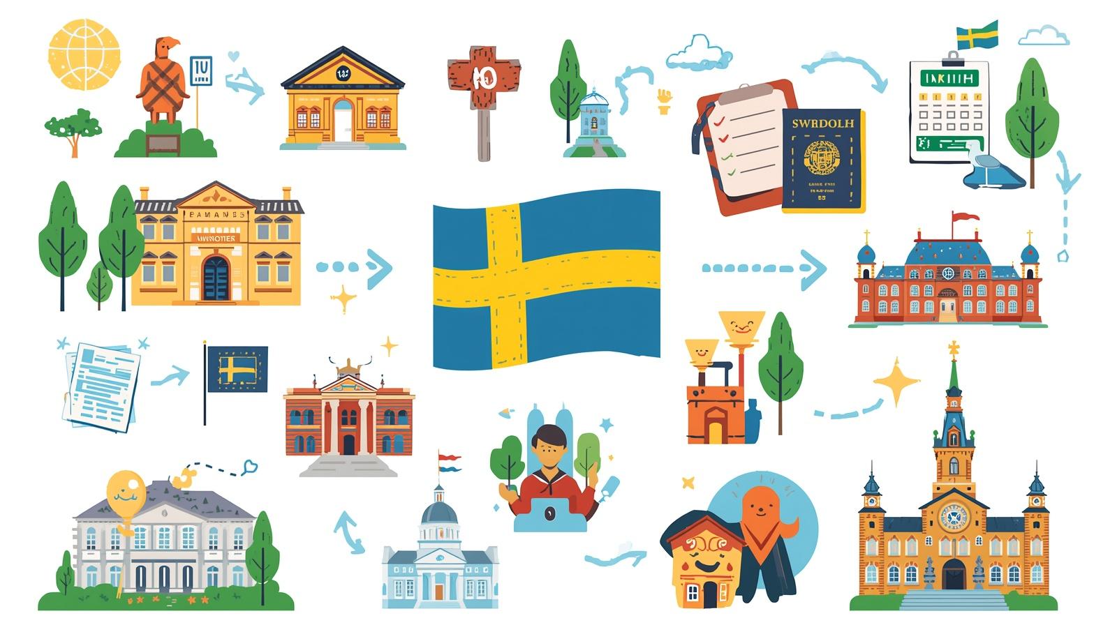الخطوات الأساسية لتقديم طلب فيزا الطالب في السويد