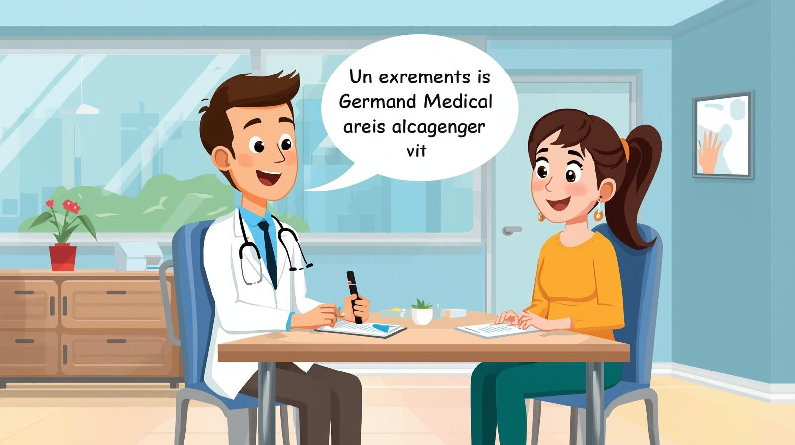 فهم اختبار اللغة الألمانية الطبية