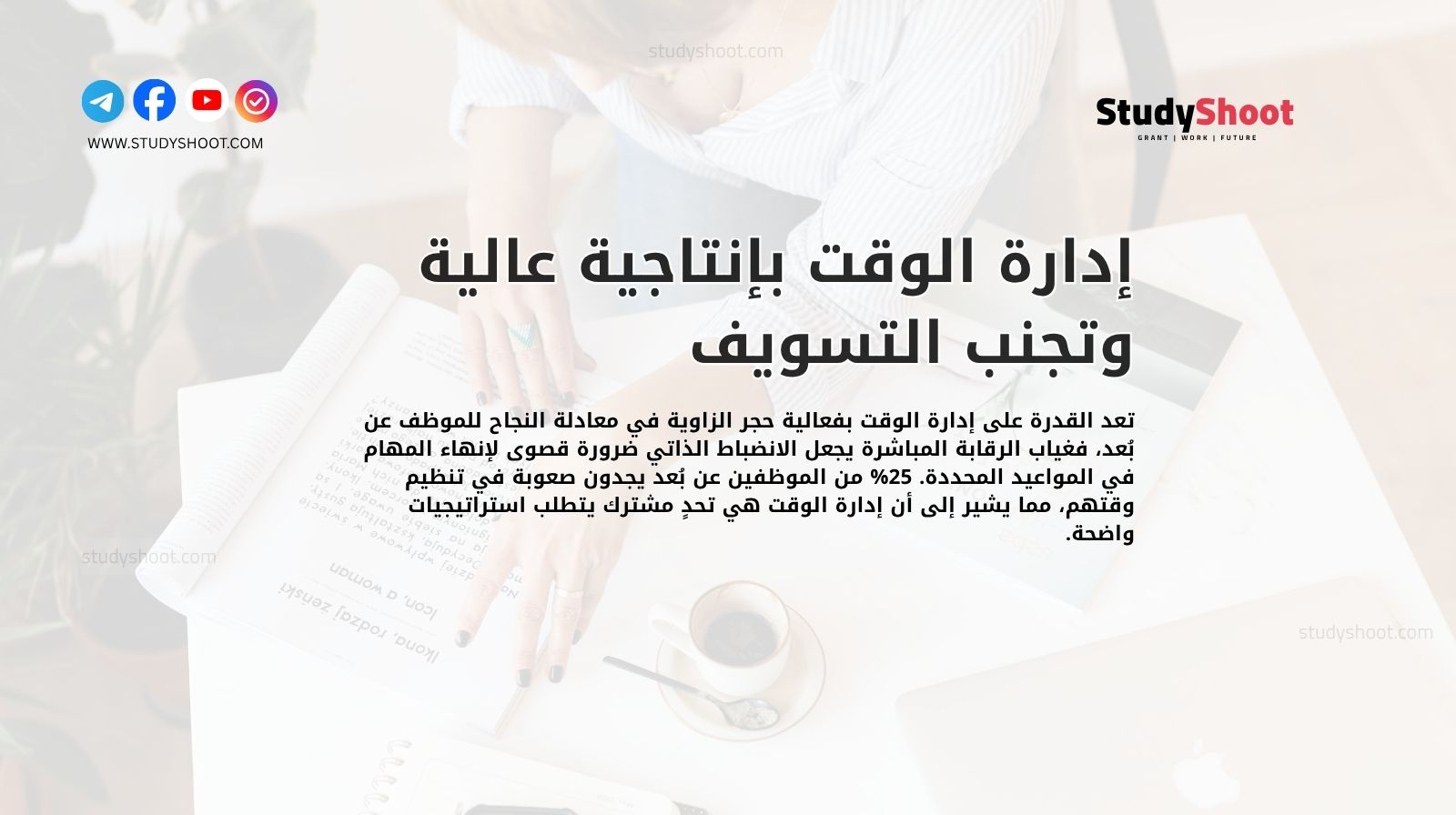 إدارة الوقت بإنتاجية عالية وتجنب التسويف