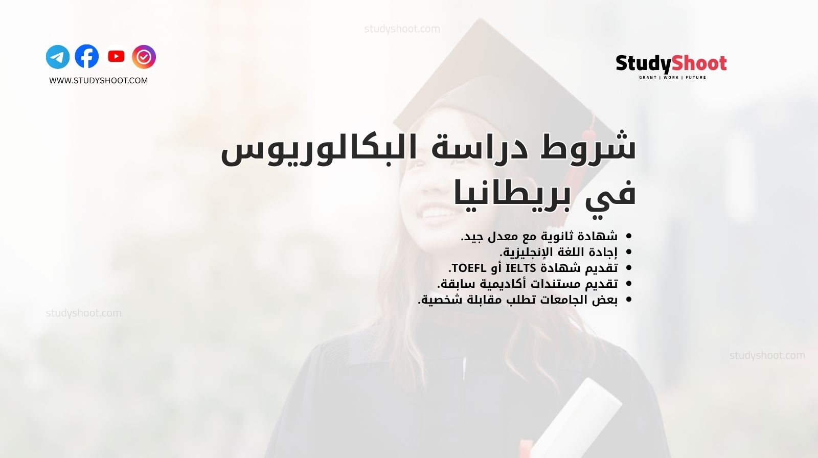 شروط دراسة البكالوريوس في بريطانيا