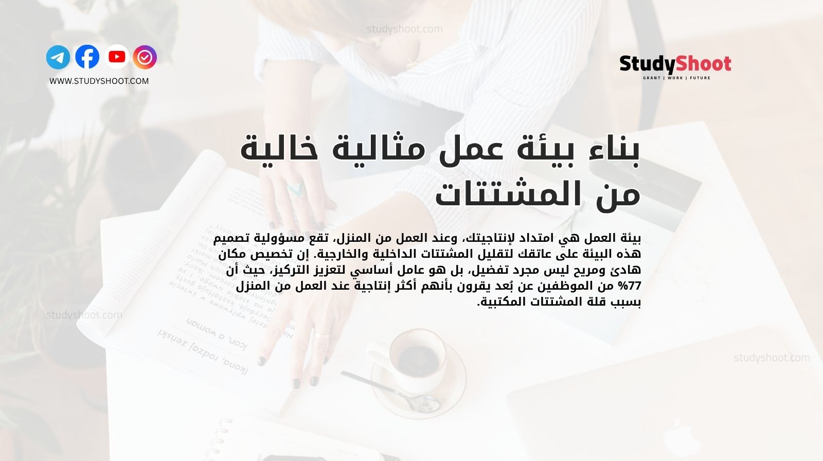 بناء بيئة عمل مثالية خالية من المشتتات