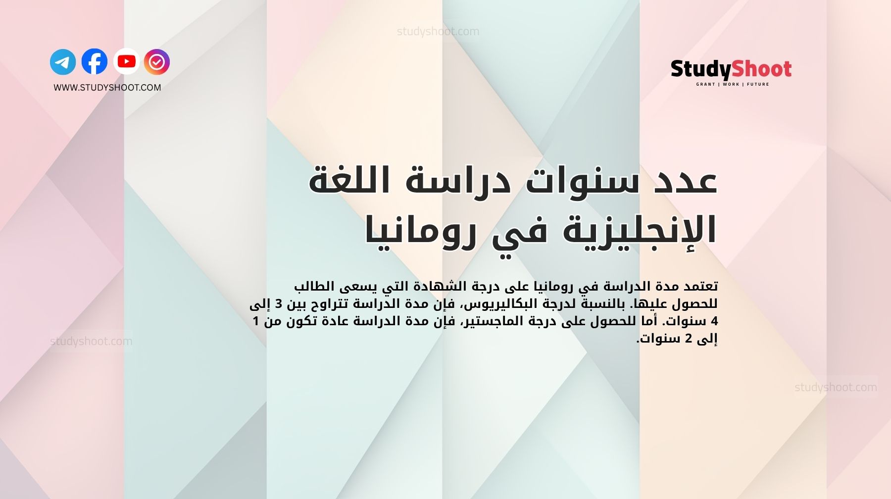 عدد سنوات دراسة اللغة الإنجليزية في رومانيا