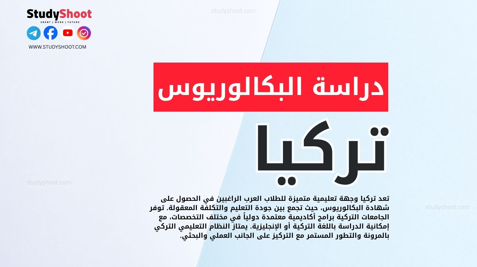 دراسة البكالوريوس في تركيا