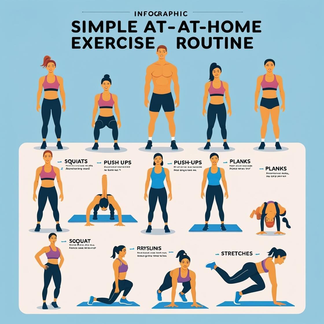 كيف تبدأ روتين رياضي بسيط في المنزل؟