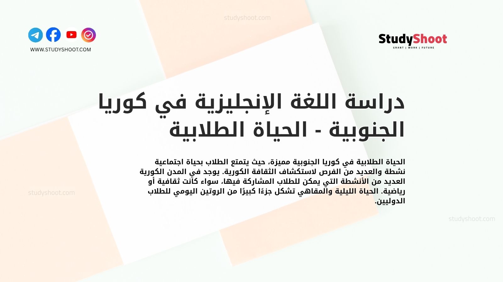 دراسة اللغة الإنجليزية في كوريا الجنوبية - الحياة الطلابية