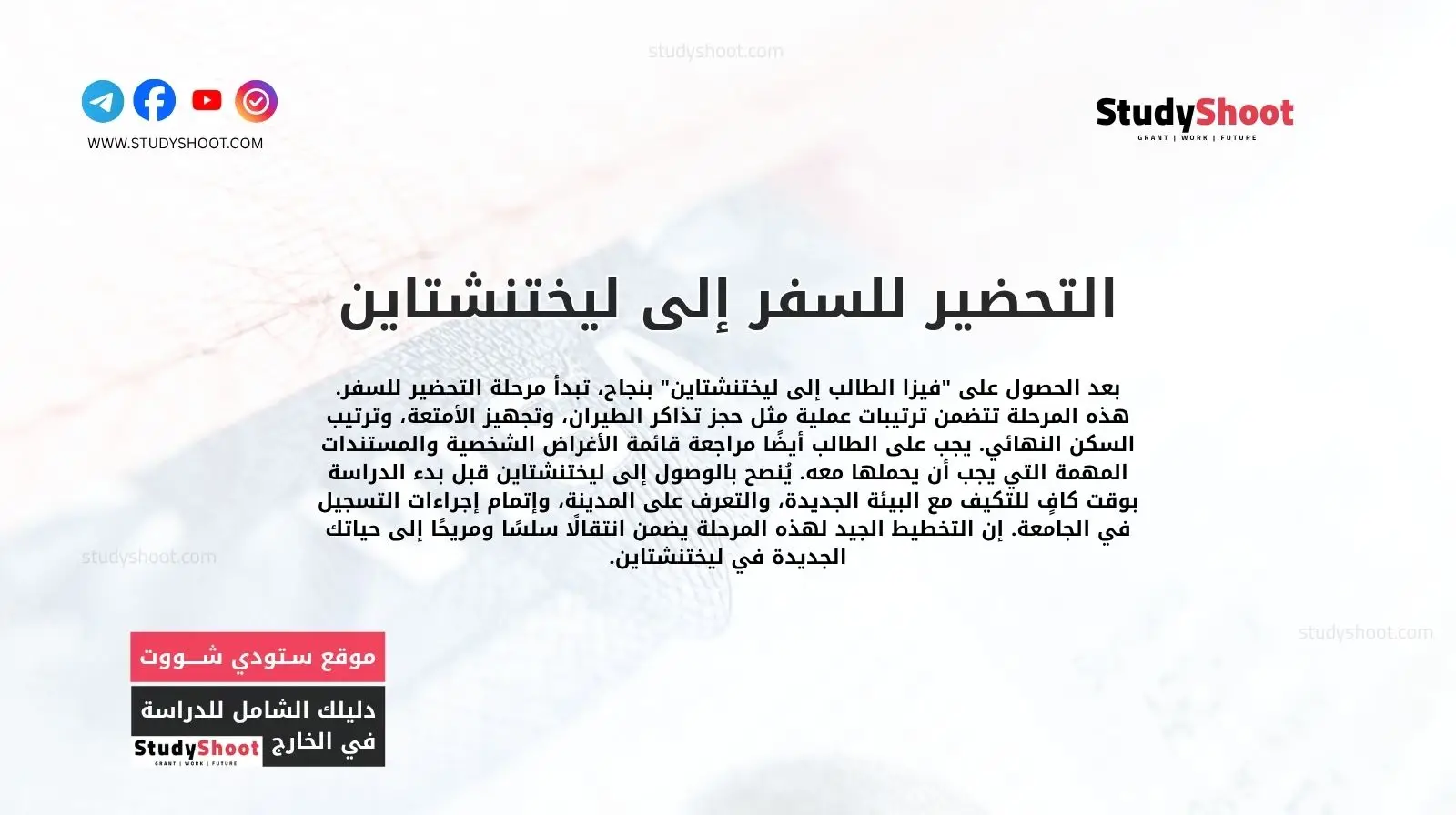 التحضير للسفر إلى ليختنشتاين