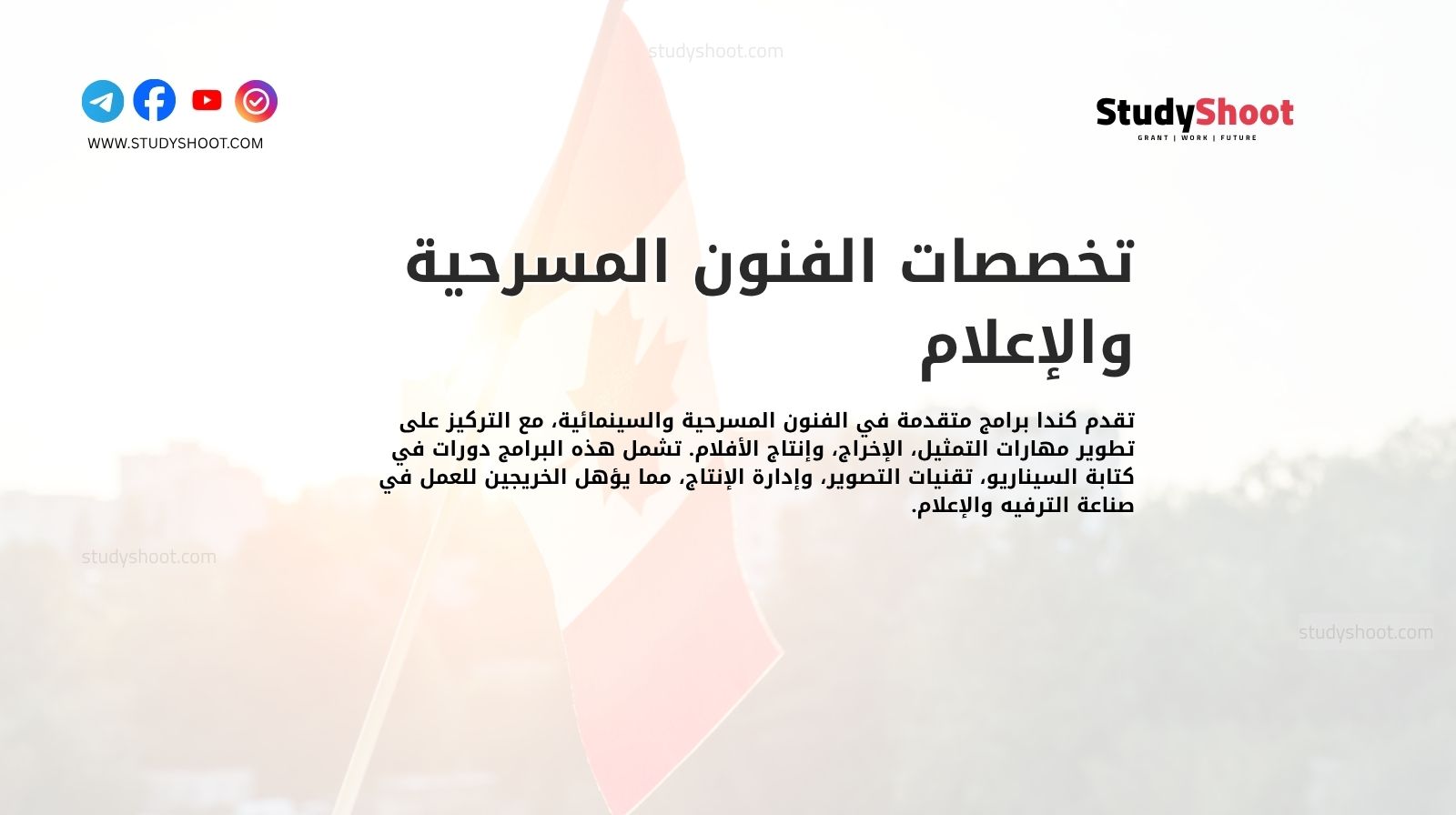 تخصصات الفنون المسرحية والإعلام