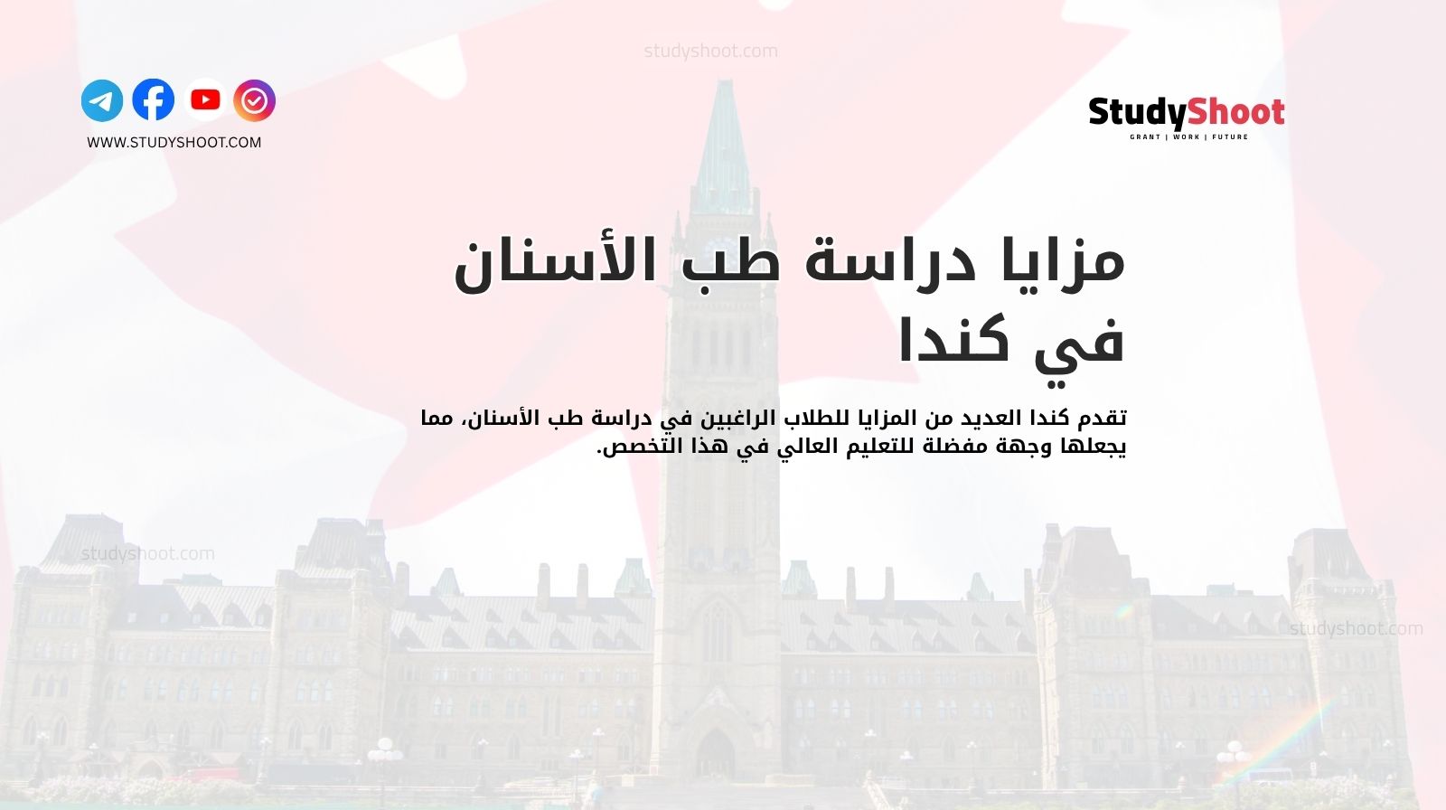 مزايا دراسة طب الأسنان في كندا