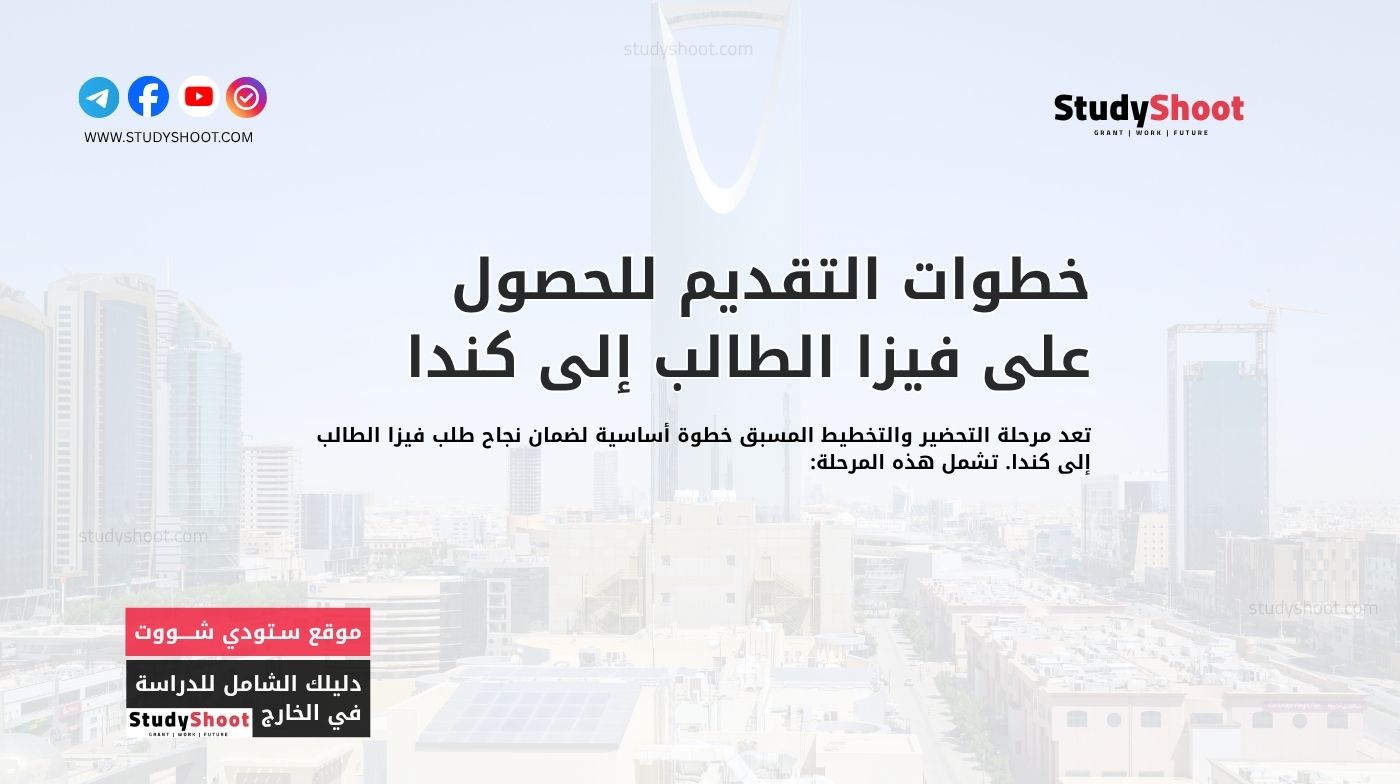 خطوات التقديم للحصول على فيزا الطالب إلى كندا