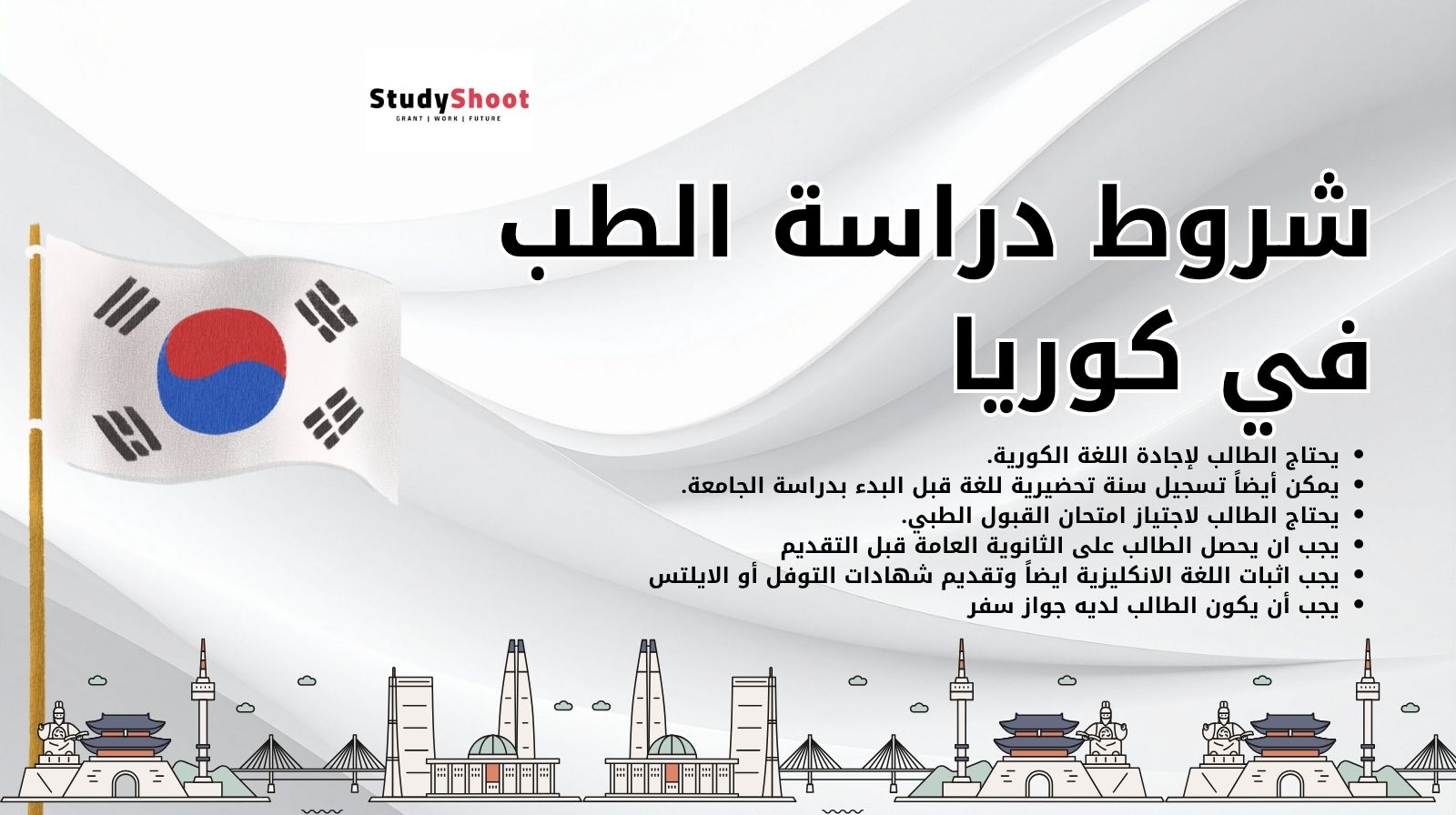 شروط دراسة الطب في كوريا