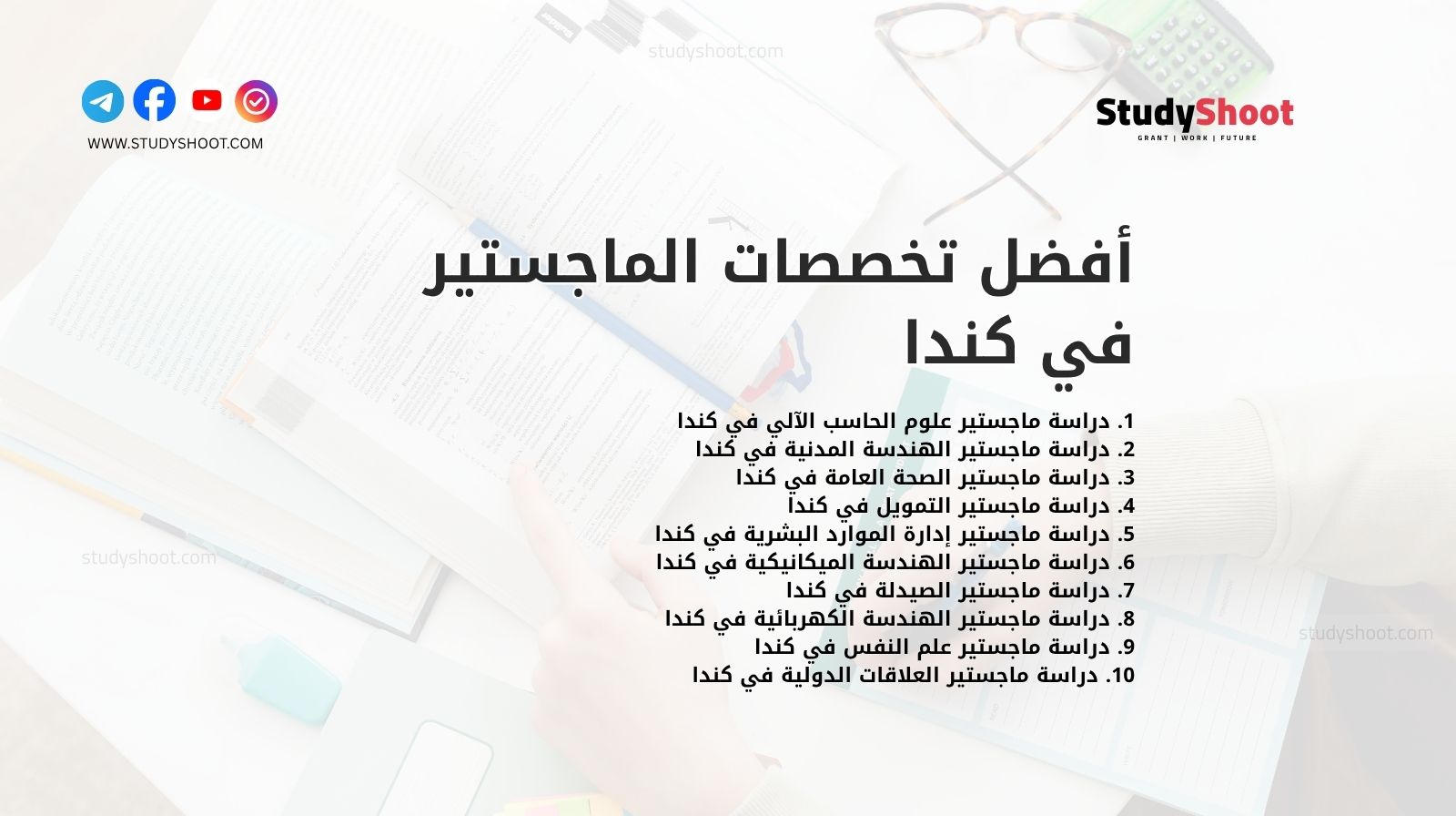 أفضل تخصصات الماجستير في كندا