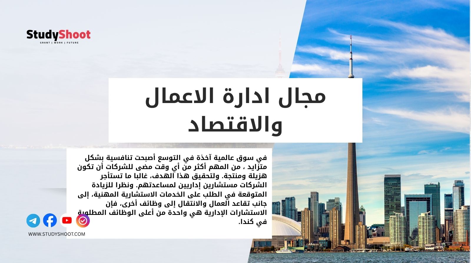 الوظائف في كندا بمجال ادارة الاعمال والاقتصاد