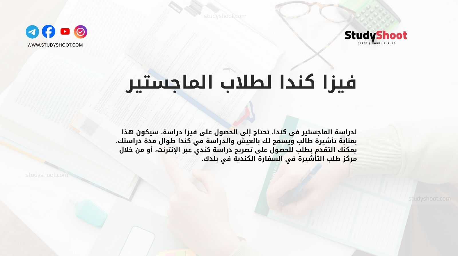 فيزا كندا لطلاب الماجستير