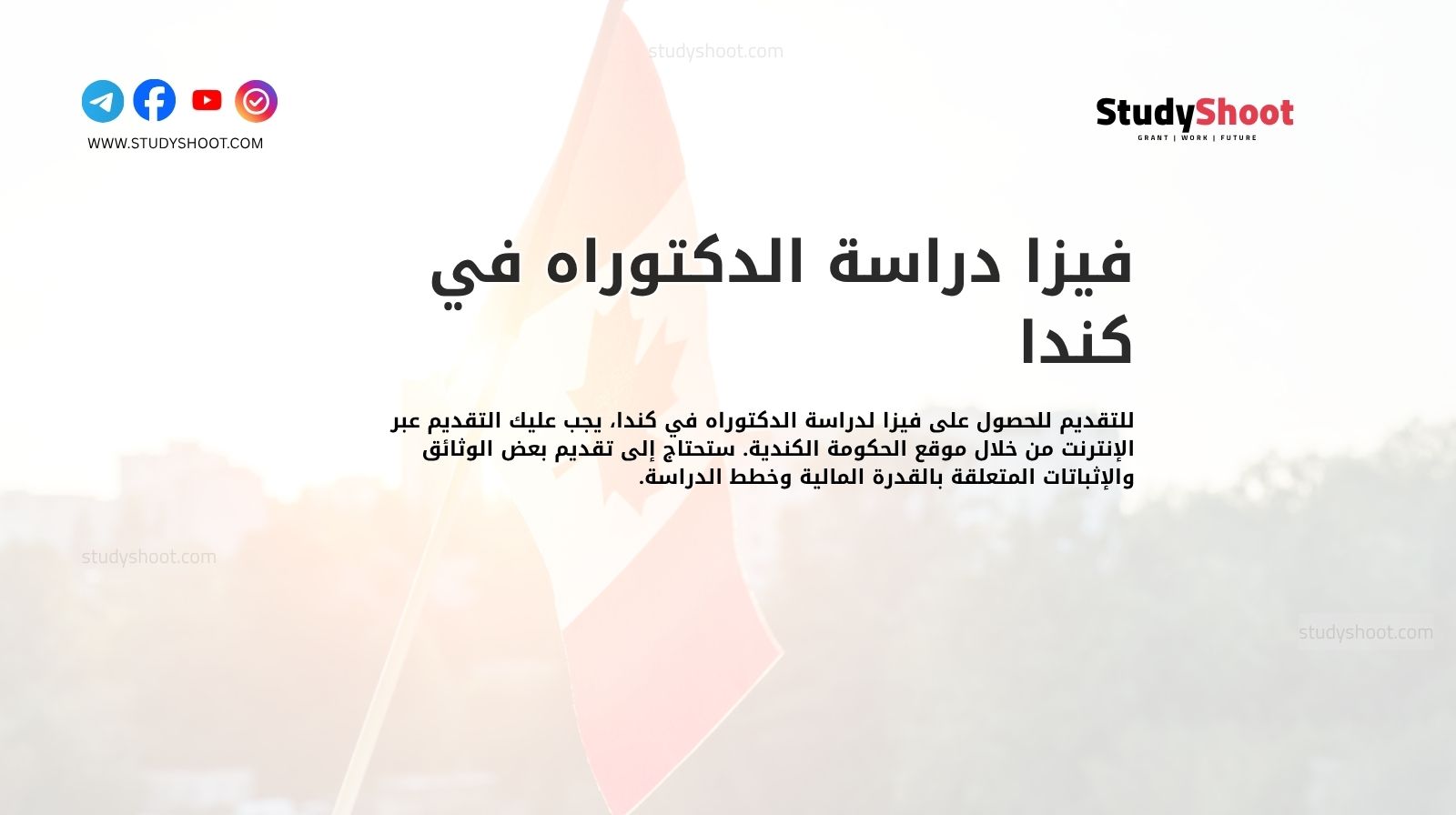 فيزا دراسة الدكتوراه في كندا