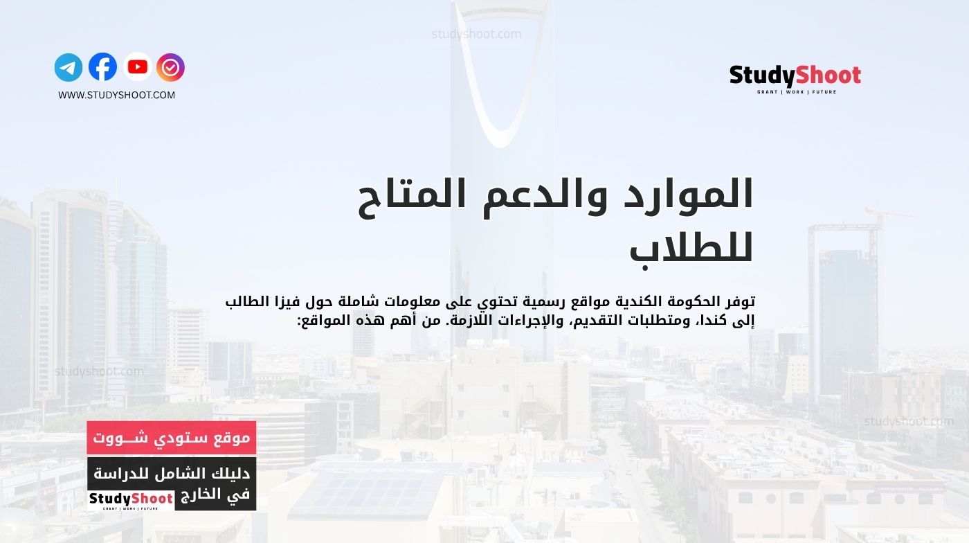 الموارد والدعم المتاح للطلاب