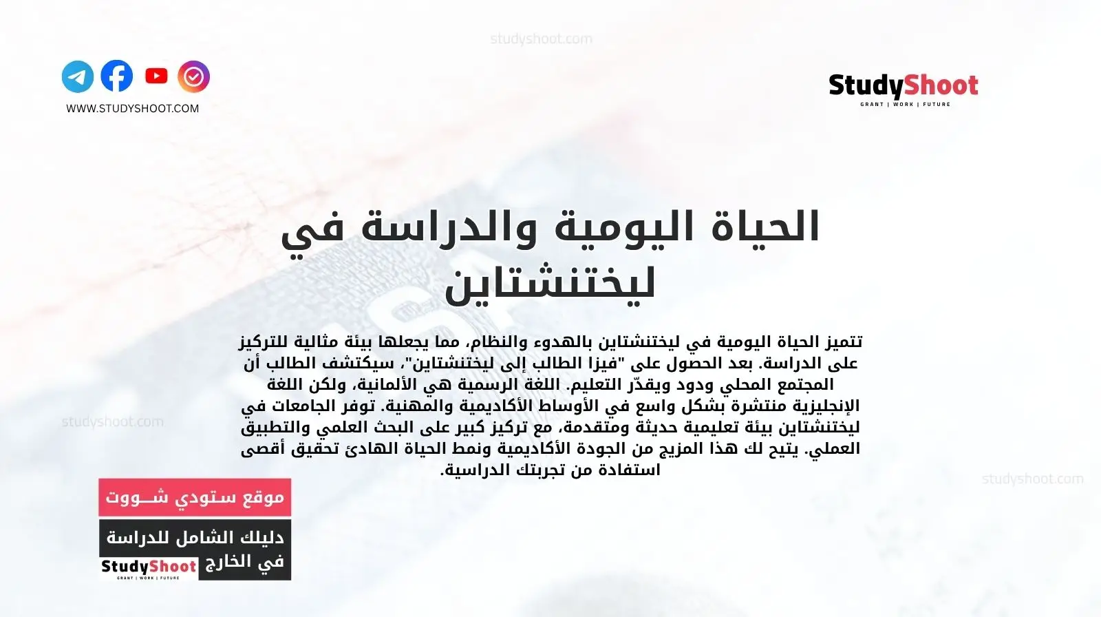 الحياة اليومية والدراسة في ليختنشتاين