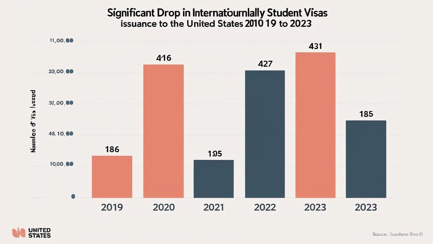 انخفاض كبير في إصدار تأشيرات الطلاب الدوليين إلى الولايات المتحدة