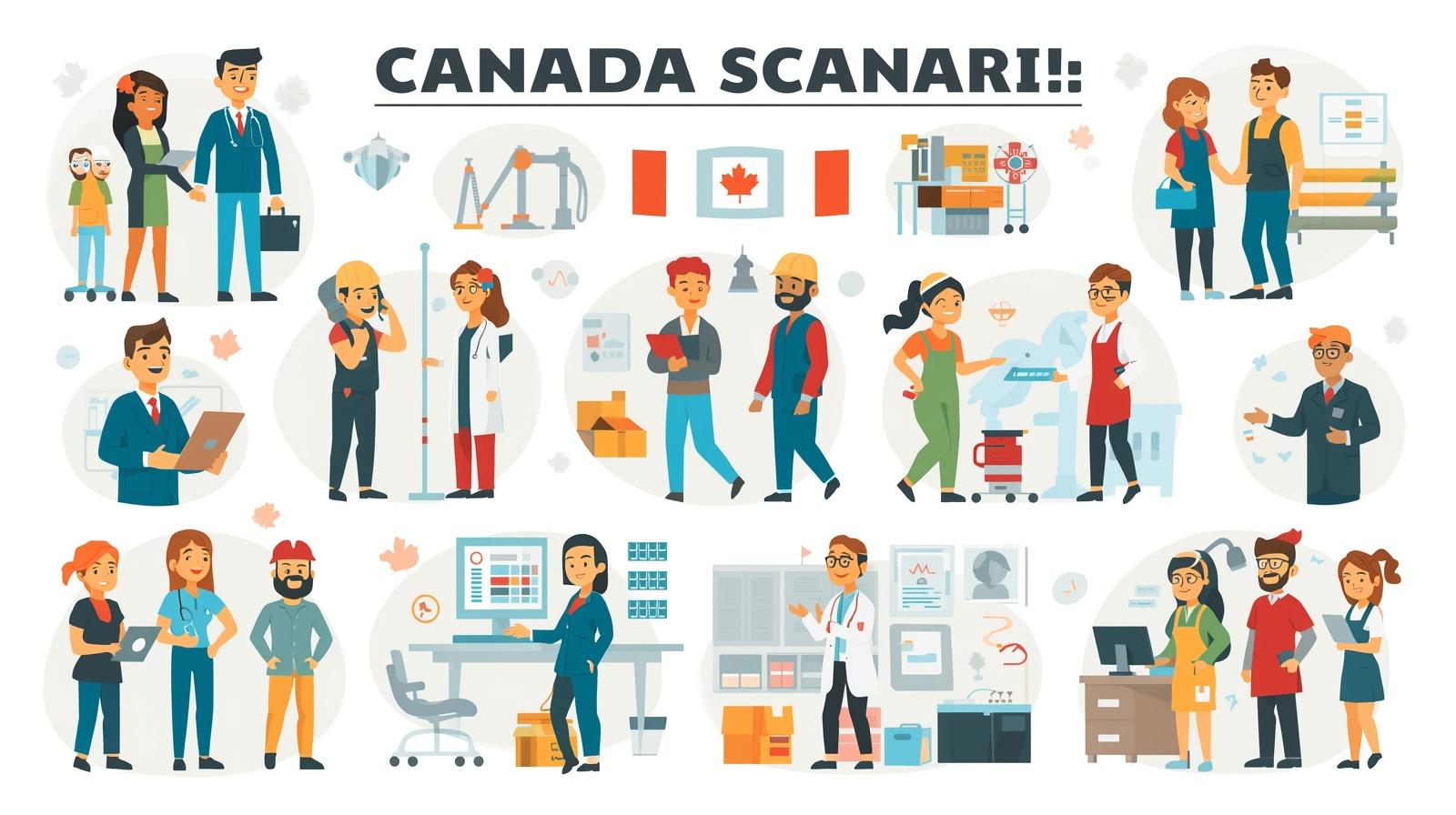 رسوم شركات كندية تبحث عن عمال