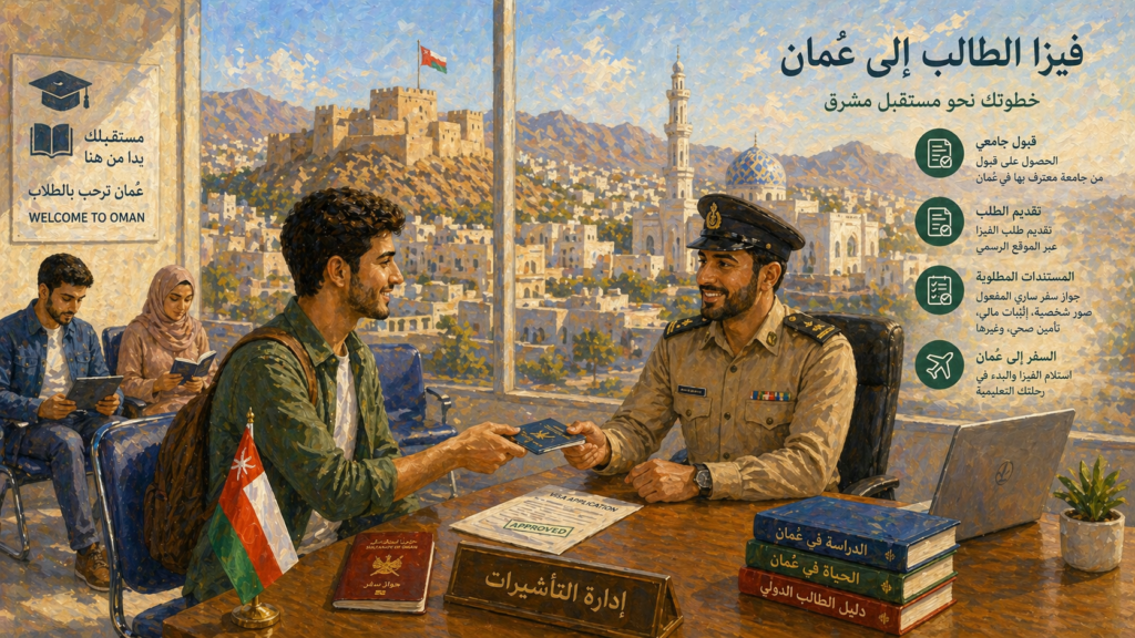 فيزا الطالب إلى عمان
