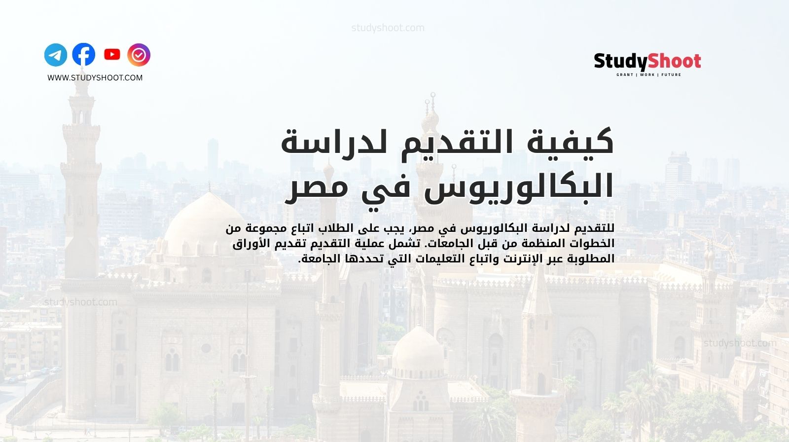 كيفية التقديم لدراسة البكالوريوس في مصر