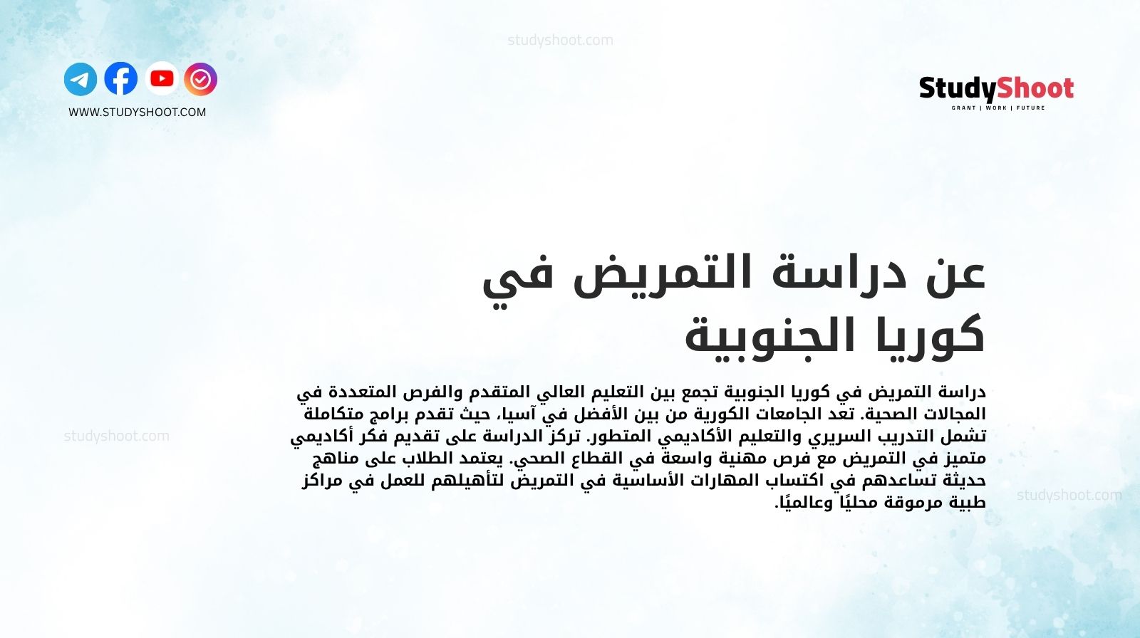 عن دراسة التمريض في كوريا الجنوبية