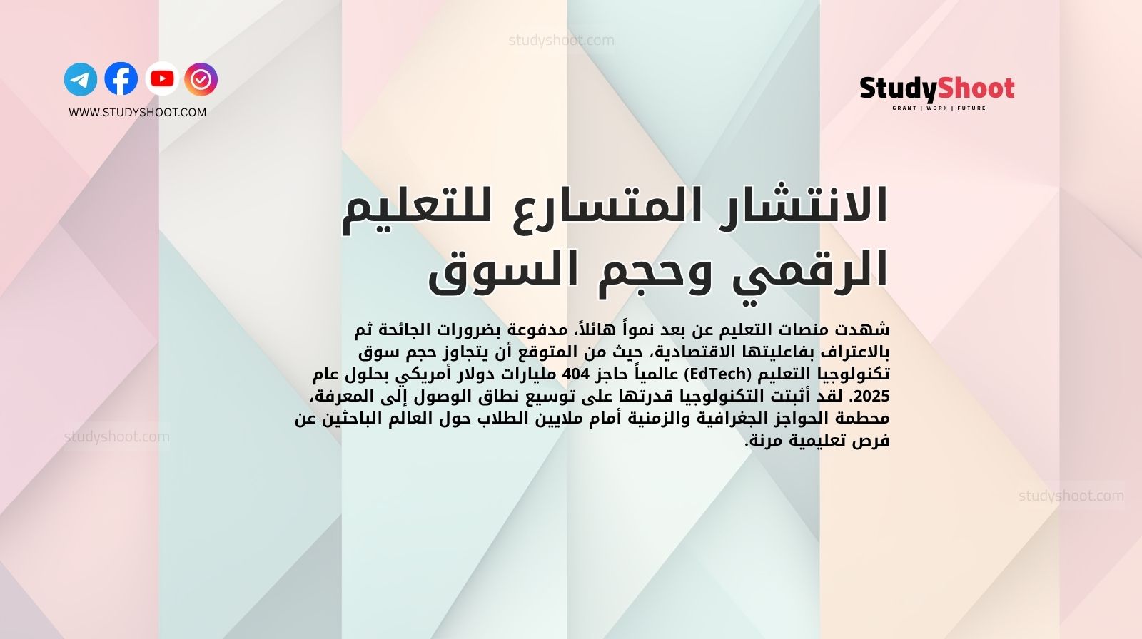 الانتشار المتسارع للتعليم الرقمي وحجم السوق